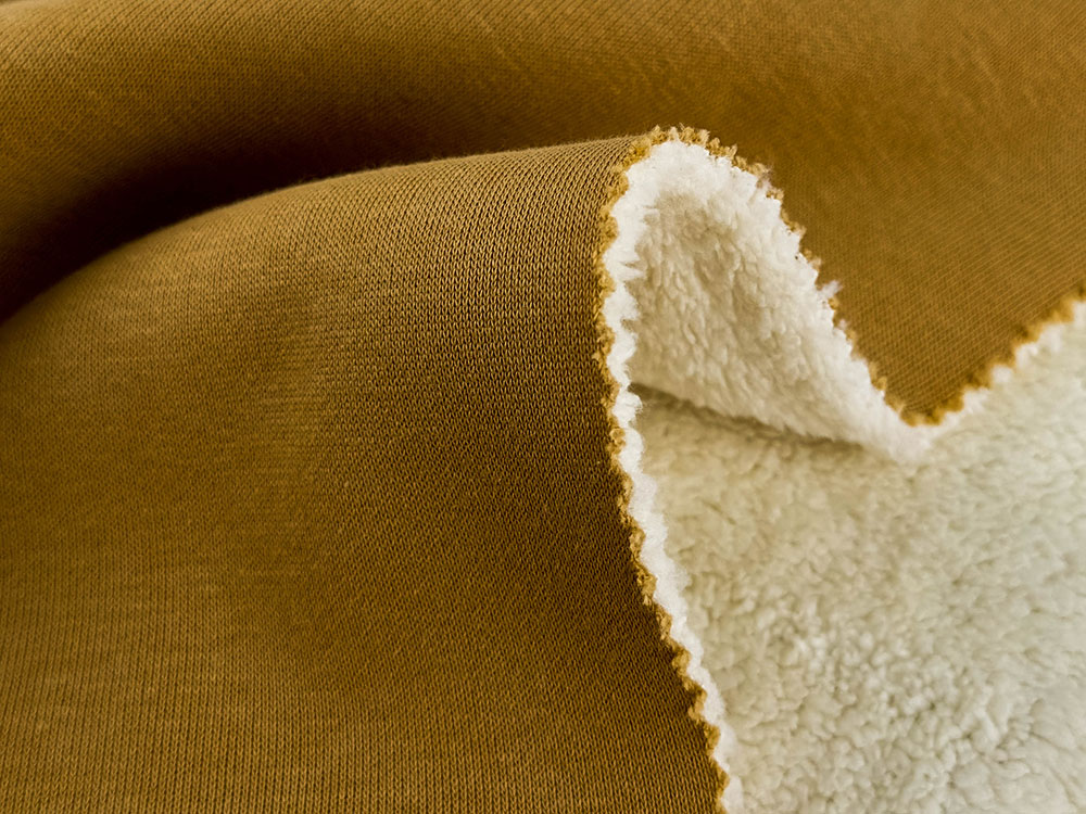 knit bonded 420gsm 63.5cotton 36.5polyester bonded interlock knit fabric 185cm kf2093 2